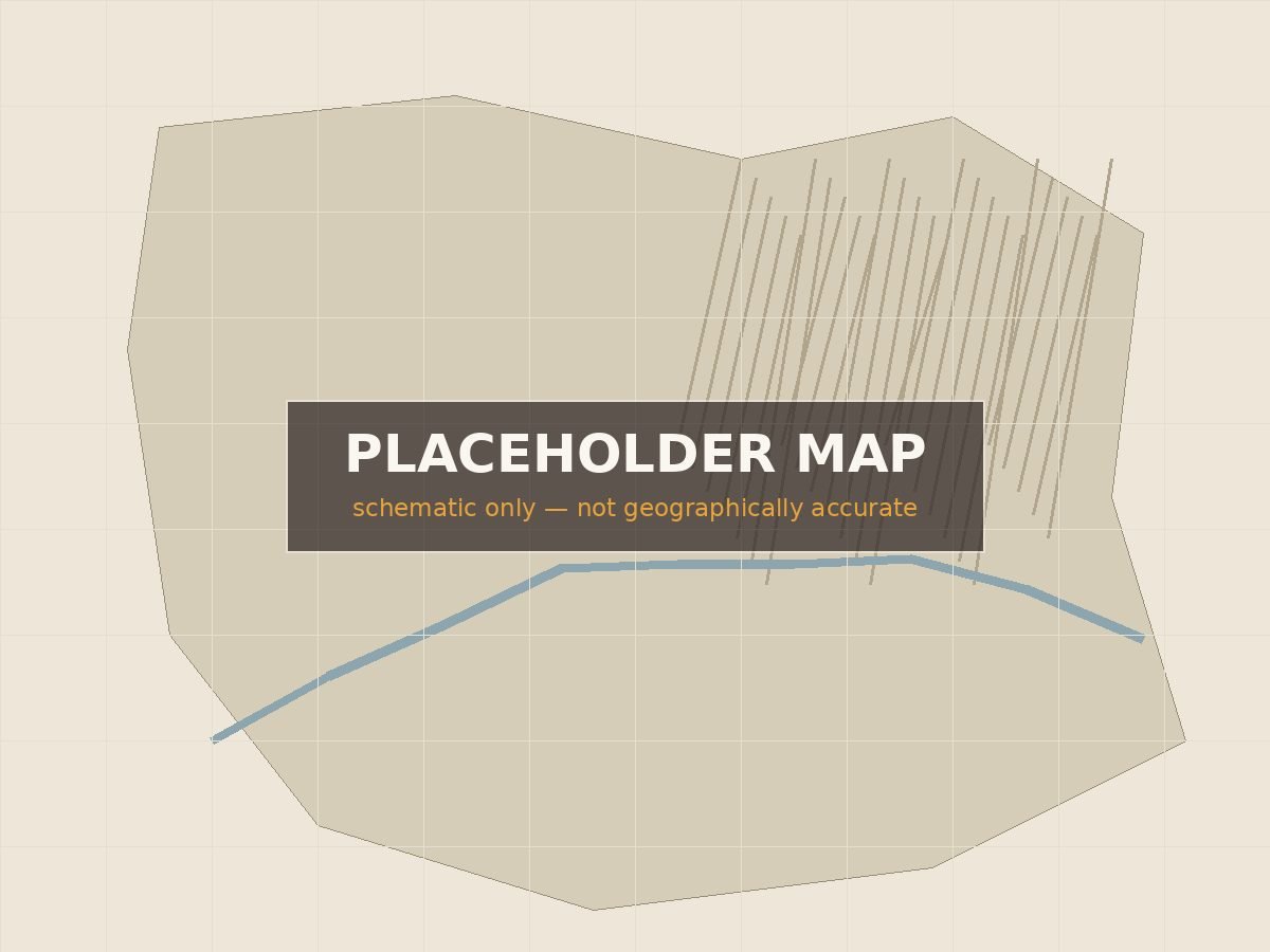 Schematic map placeholder showing the cooperative's operating area